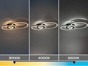 Rabalux 71485 - Plafonieră LED reglabilă LUREO, 24W/230V, 3000–6500K, 46 x 33 cm + telecomandă