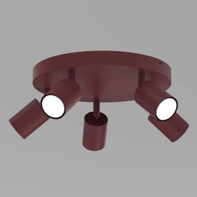 Plafonieră cu 5 spoturi FUN 5xGU10/8W/230V burgundy