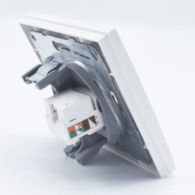 Priza calculator simpla cat 5E Karre Plus Pansonic, ST, alba