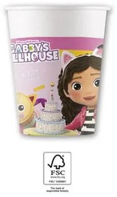 Gabby&#039;s Dollhouse Friends pahar de hârtie 8 buc 200 ml FSC