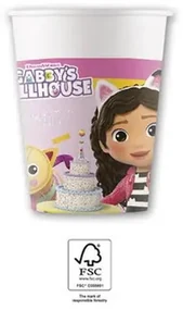 Gabby&#039;s Dollhouse Friends pahar de hârtie 8 buc 200 ml FSC