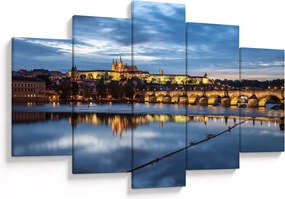 Tablou cu palatul din Praga și podul lui Carol (150x105 cm)