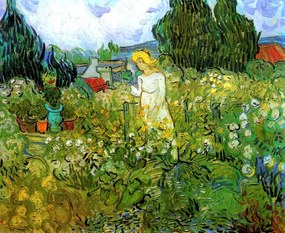 Reproducere Mademoiselle Gachet in her garden at Auvers-sur-Oise, Vincent van Gogh