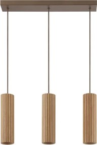 Brilliant - Lustră suspendată cu cablu LAKEWOOD 3xGU10/10W/230V maro