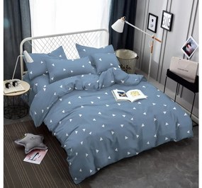 Lenjerie de pat din microfibra Culoare albastru-gri, TRIANGL Dimensiune lenjerie de pat: 70 x 90 cm | 140 x 200 cm