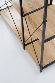 Raft REG19 stejar sonoma/negru H190 cm