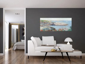 Tablou - Childe Hassam, Poppies,  Isles of Shoals, reproducere (120x50 cm)