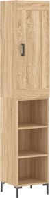 vidaXL Dulap înalt, stejar sonoma, 34,5x34x180 cm, lemn prelucrat