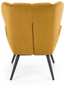 Fotoliu Tyrion velvet mustariu H91 cm