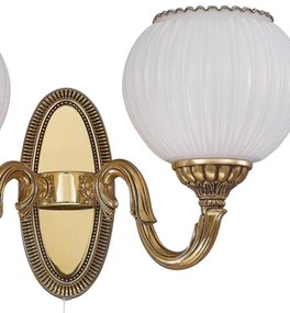 Aplica clasica din alama cu 2 brate design italian 9350