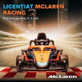 AIYAPLAY Mașină Electrică pentru Copii cu Telecomandă, Mașină cu Baterii, Mașină Electrică cu Suspensie, 115x67x50 cm, Portocaliu | Aosom Romania