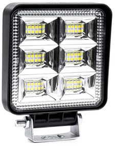 Proiector LED pentru Off-Road, ATV, SSV, putere 144W, culoare 6500K, tensiune 9-36V, dimensiuni 110 x 110 x 35 mm