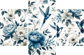 Tablou - Colibri cu flori (90x60 cm)