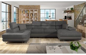 Colțar în formă de U Alphard Bis (S) (piele ecologică soft 029 + uttario velvet 2971 + kunstleder soft 029). 1051189