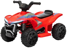 AIYAPLAY Quad electric copil 6V mașină electrică copii viteză de 2,5 km/h pentru copii 18-36 luni 71 x 40,5 x 45 cm roșu | Aosom Romania
