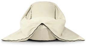 Fotoliu puf pentru copii crem cu tapițerie din țesătură bouclé Cocoon 120 – SLOWDOWN