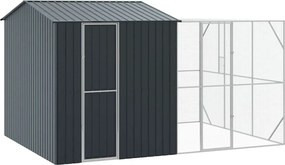 vidaXL Cușcă pentru păsări Antracit 425 x 304 x 247 cm Oțel Galvanizat