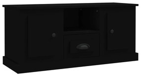 816457 vidaXL Comodă TV, negru, 100x35,5x45 cm, lemn prelucrat