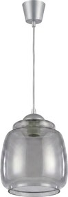 Brilagi - Lustru LED pe cablu R GLASS 1xE27/60W/230V Ø 26 cm argintiu/gri fumuriu