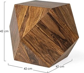 Măsuță de cafea în culoare naturală închisă din lemn de sheesham 42x42 cm Egypt – Bizzotto