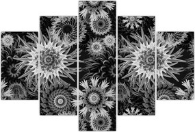 Tablou - Ciulini negri și albi (150x105 cm)