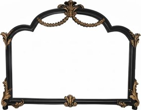Oglindă decorativă de perete, ramă negru-aurii antichizată, 70x90 cm