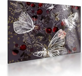 Tablou pe sticlă - Fluture (70x50 cm)