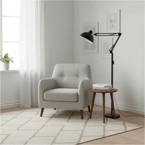 Brilagi - Lampă de podea flexibilă TASKER 1xE27/60W/230V 157 cm neagră