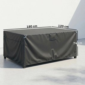 Outsunny Husă protecție mobilier grădină, rezistentă la iarnă, impermeabilă, anti-UV, 420D Oxford, 180x120x74cm, Negru | Aosom Romania