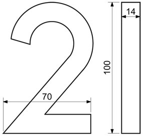 Numărul de casă 2", RN.100LV, structurat, antracit"