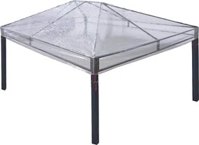 vidaXL Husă de înlocuire pentru foișor Transparent 400 x 300 x 32 cm