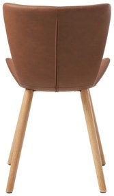 Scaune de dining maro 2 buc. din metal Teslin – Unique Furniture