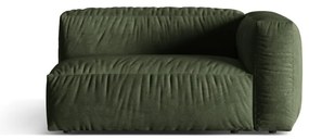 Modul pentru canapea modulară verde cu tapițerie din catifea (cu colț pe partea dreaptă) Martina – Micadoni