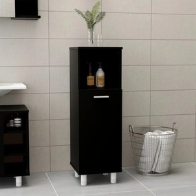 Dulap de baie, negru, 30 x 30 x 95 cm, PAL Negru, 1