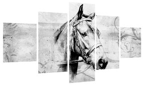Tablou - porttret de cal (125x70 cm), în 40 de alte dimensiuni noi
