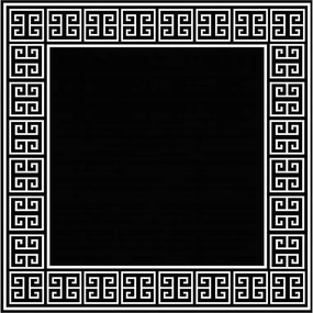 Covor modern din lana 100% APOLLO Negru/Alb 300x300 108537 HZ