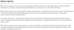 Stalp de exterior cu protectie IP54, Bronx gri H-79,6cm