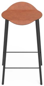 Scaun de bar maro coniac din piele Flamingo Bull – LIND DNA