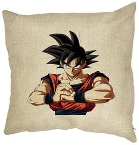 Perna Decorativa cu Dragonball Goku 2, 40x40 cm, Husa Detasabila, Burduf