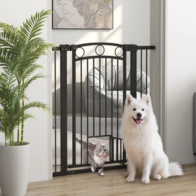 PawHut Poartă Reglabilă pentru Câini 76-104 cm, Înălțime 106 cm, cu 2 Extensii, Albă | Aosom Romania