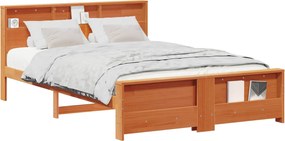 vidaXL Cadru de pat Maroniu cerat 150 x 200 cm Lemn compozit