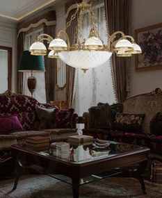 Candelabru din alama design italian 10+4L 7102