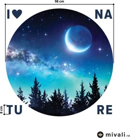 Autocolante de perete - Pădurea spațială cu inscripție