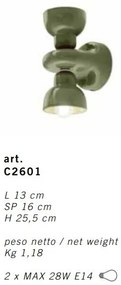 Aplica de perete din ceramica design italian realizata manual BERIMBAU