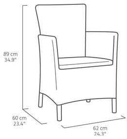 Fotoliu de grădină gri închis din plastic Lowa – Keter