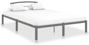 vidaXL Cadru de pat, gri, 160 x 200 cm, metal