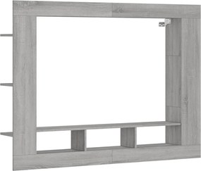 vidaXL Comodă TV, gri sonoma, 152x22x113 cm, lemn prelucrat
