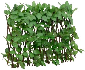 vidaXL Spalier cu iederă artificială, extensibil, verde, 180x30 cm