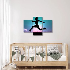 Tablou cu silueta feminină sărind (90x60 cm)