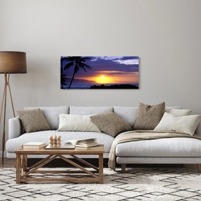 Tablou cu apus de soare deasupra mării (120x50 cm)